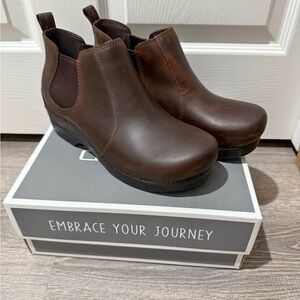 Dansko Dark Brown Ankle Booties